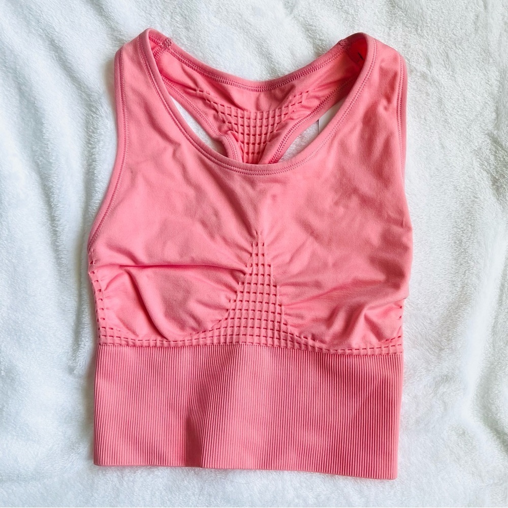 SWEATY Betty Stamina Longline Sports Bra - Calypso Pink - XSmall